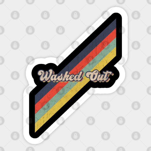 retro vintage color Washed Out Sticker by HarryMarket